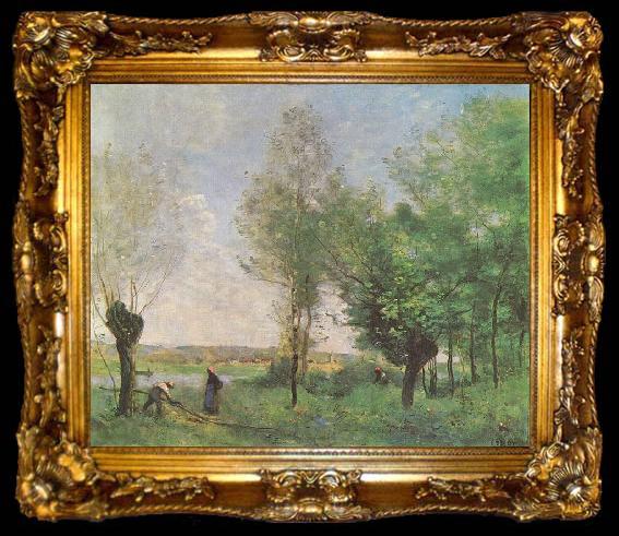 framed  Jean-Baptiste-Camille Corot Erinnerung an Coubron, ta009-2